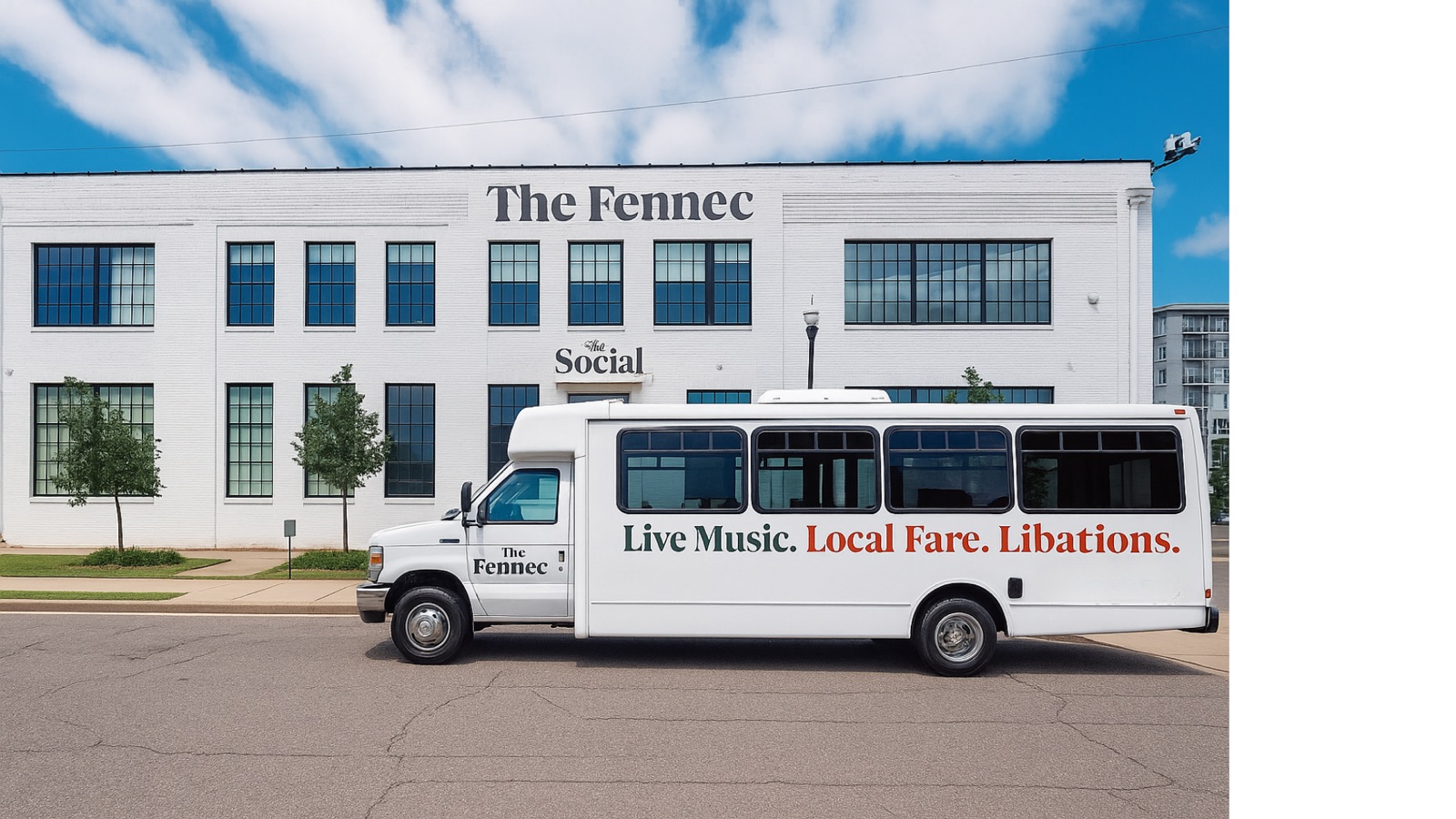 The Fennec branded shuttle bus